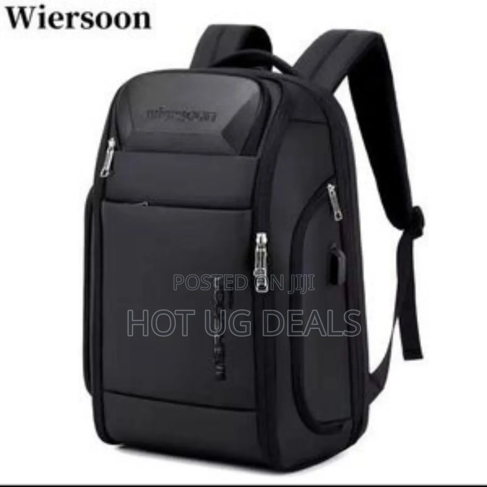 Wiersoon High Quality Original Laptop Bag Backpack Black Antitheft