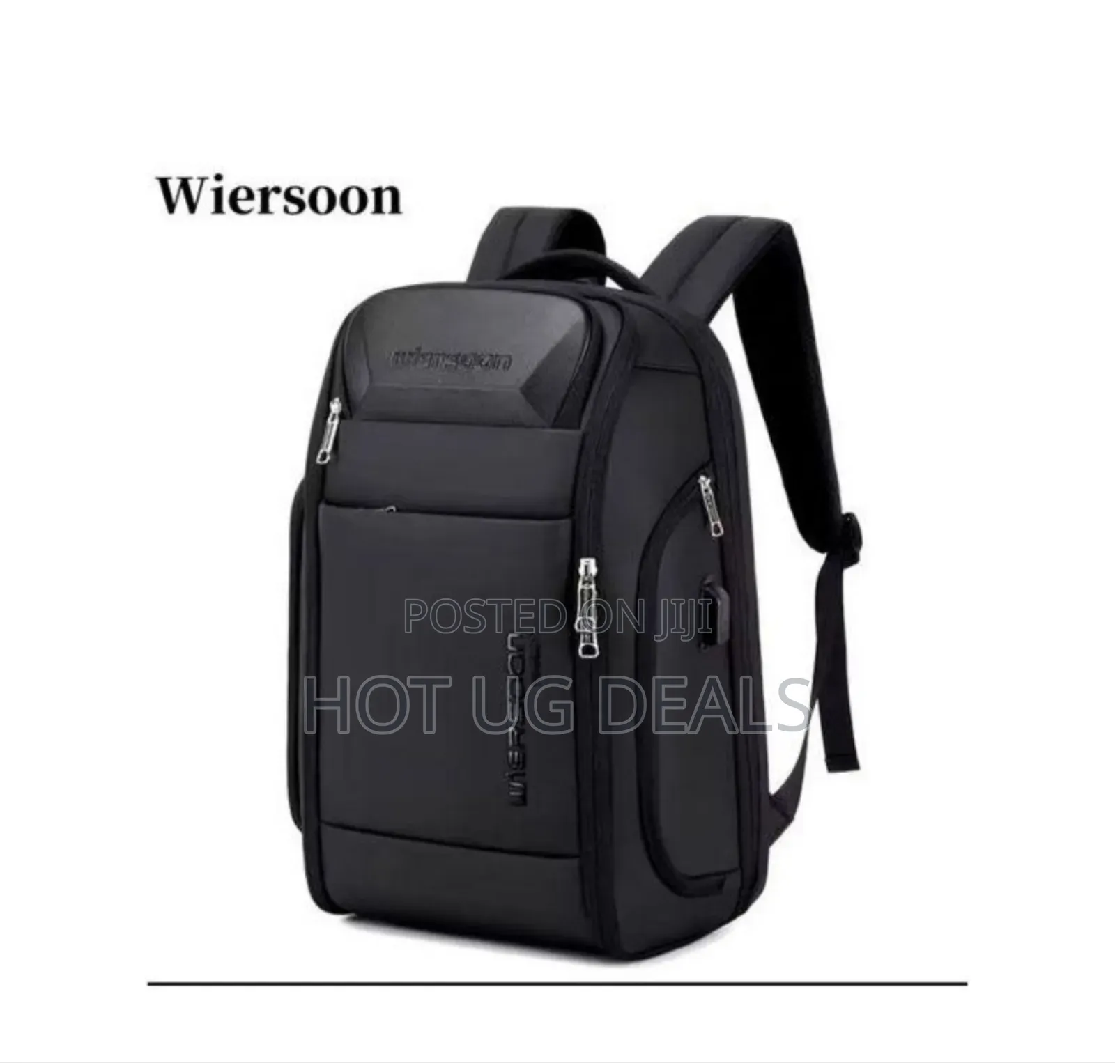 Wiersoon High Quality Original Laptop Bag Backpack Black Antitheft