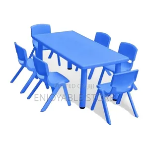 A Set of Plastic Kids Chairs and Table Plastic Kids Chairs and Table