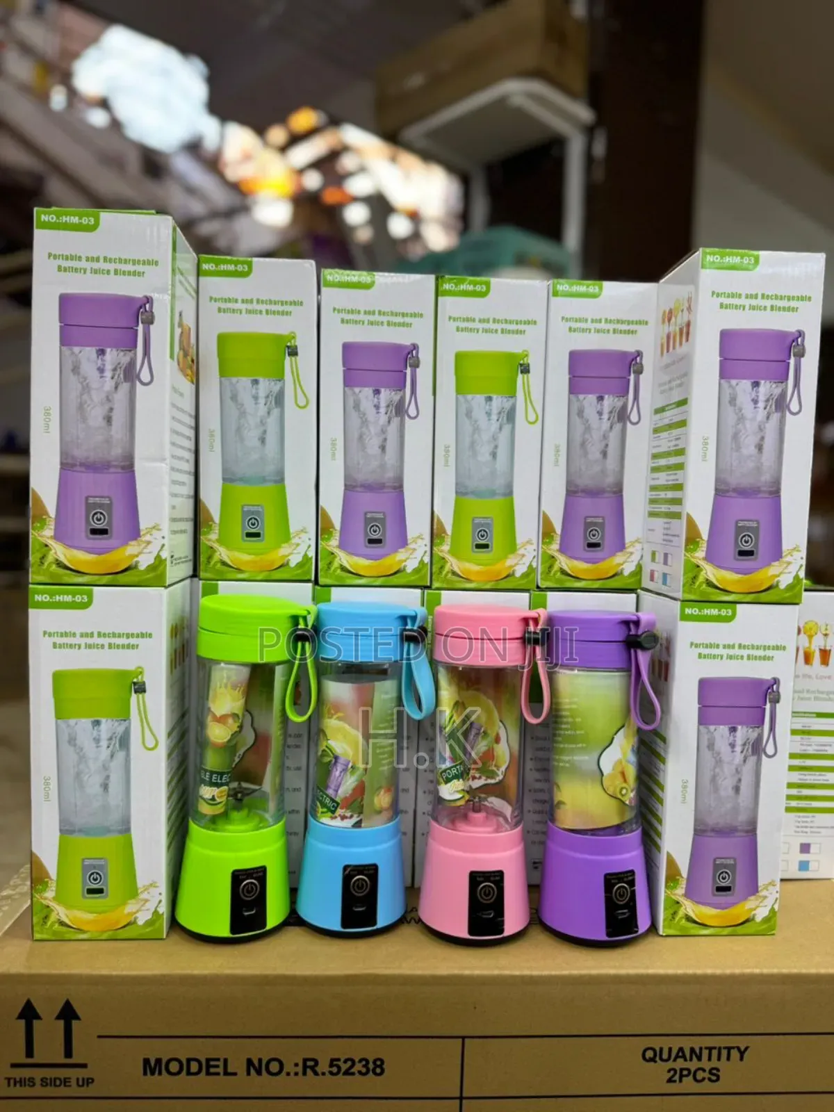 Hm-03 Portable and Rechargeable Battery Juice Blender.
