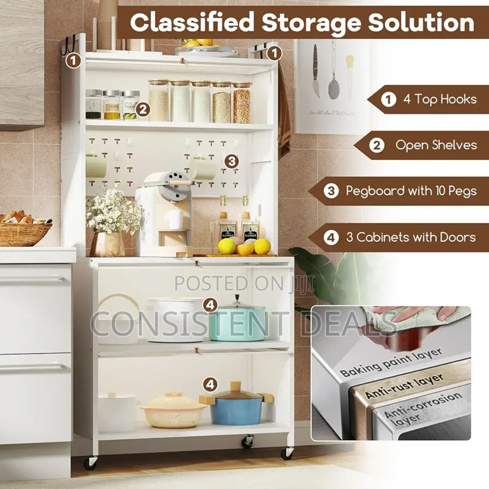 5 Tier Multifunction Kikuubo Storage Cabinet