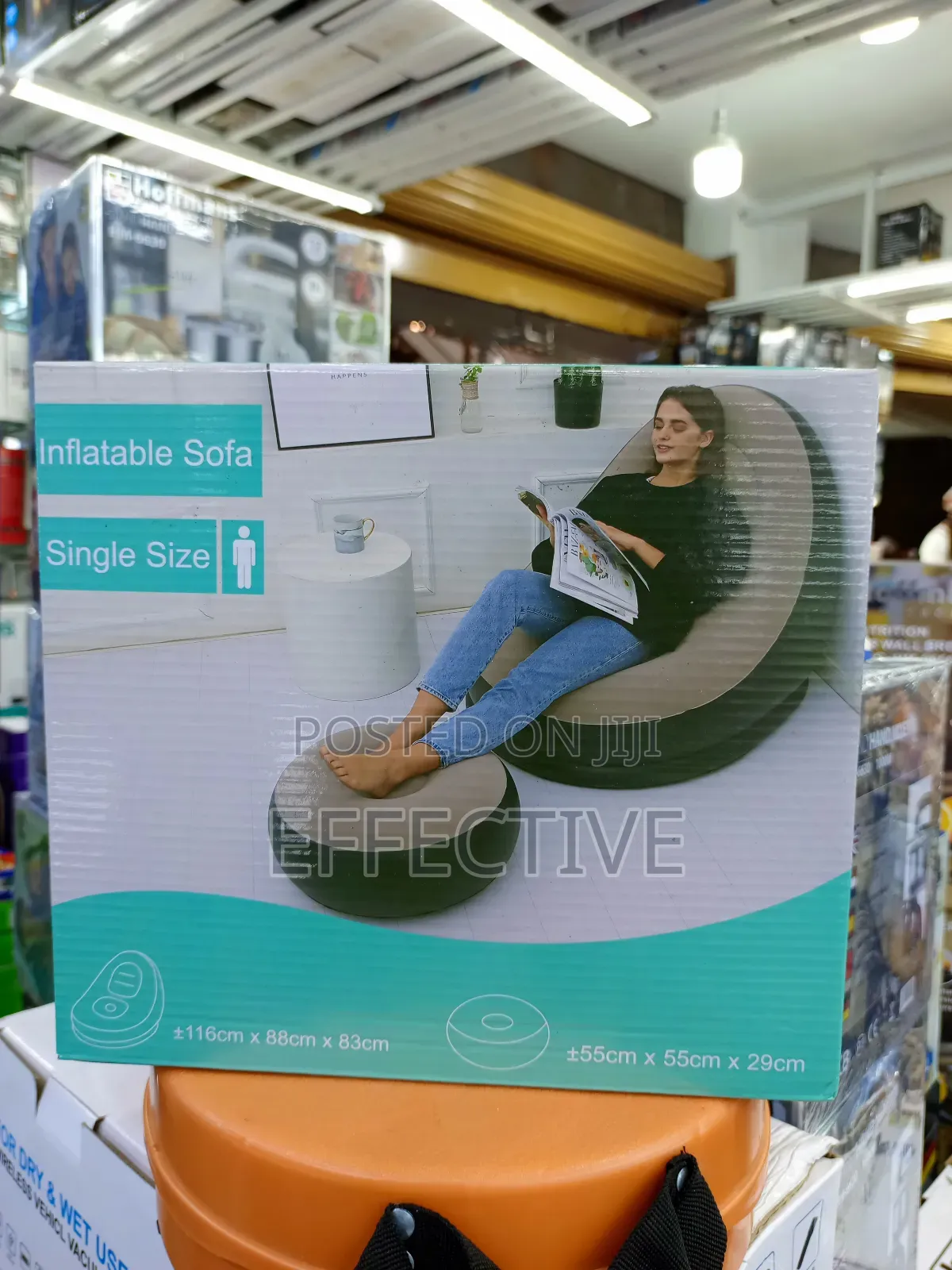 Single-size Inflatable Sofa With A Footrest