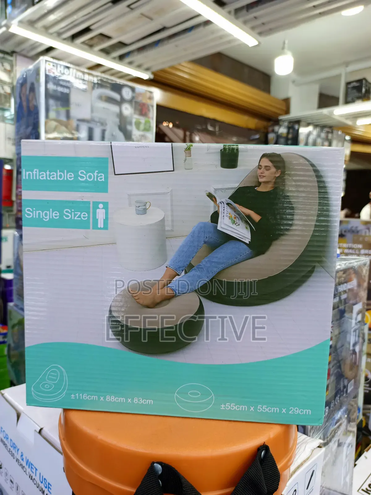 Single-size Inflatable Sofa With A Footrest