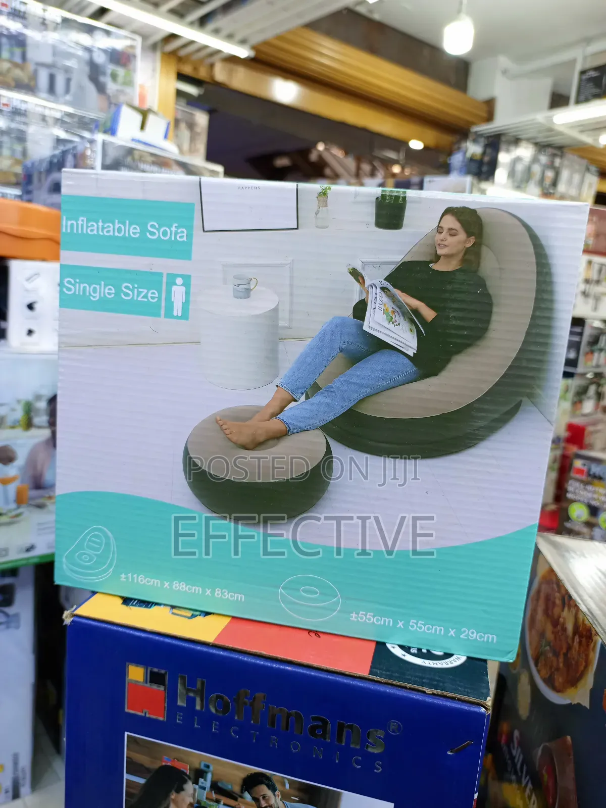 Single-size Inflatable Sofa With A Footrest