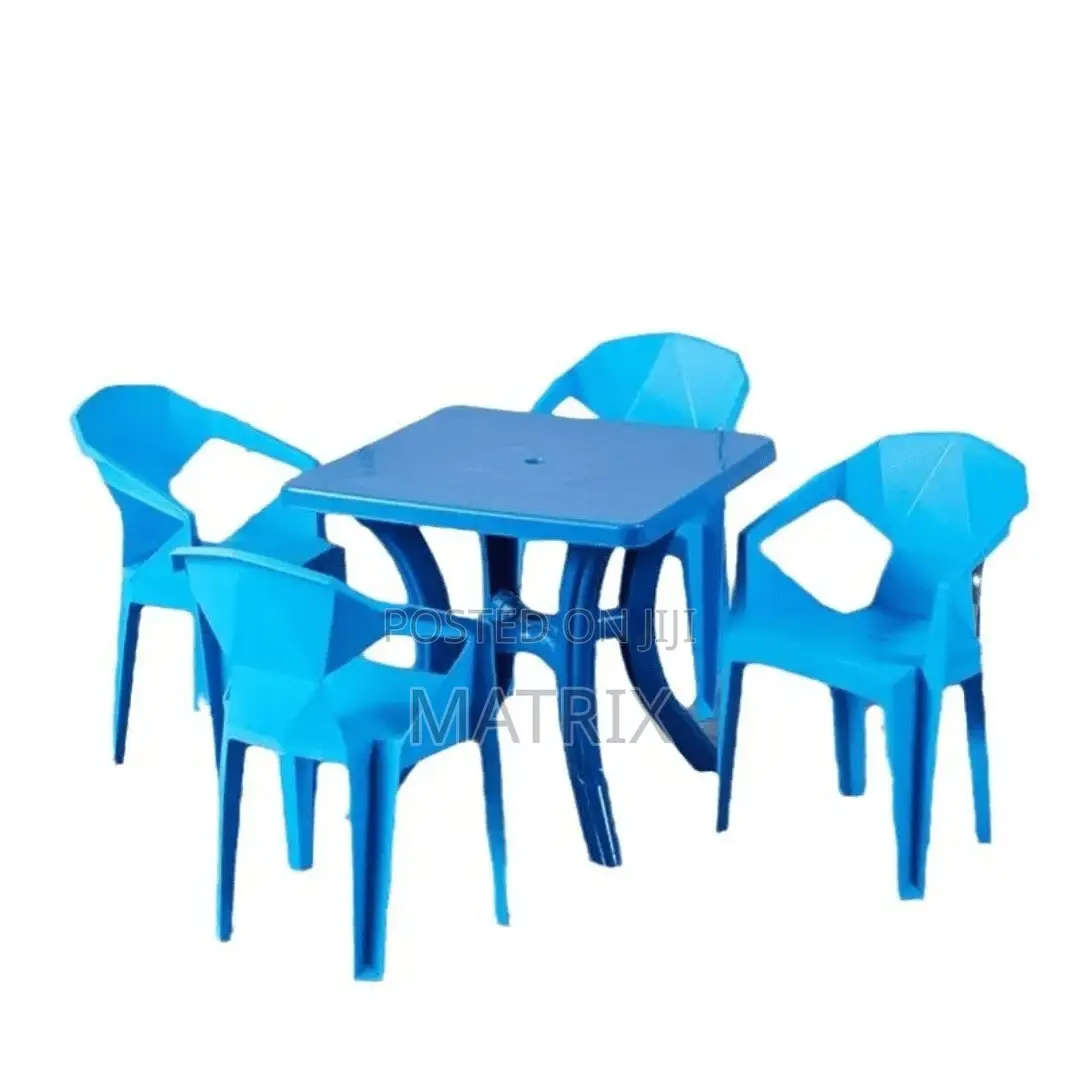 Plastic Outdoor Chairs and Table Set
