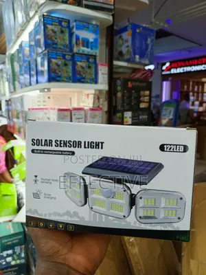 Solar Sensor Light With a Built-in Rechargeable Battery.