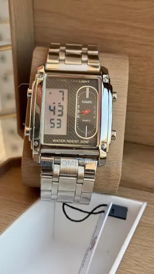 Kamri Men's Classic Digital Squared Shaped Wrist Time Piece