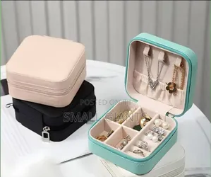 Mini Leather Travel Jewelry Organizer Box