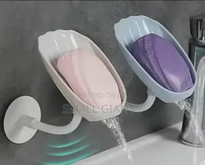 2pcs Wall-Mounted Soap Dish With a Drainer