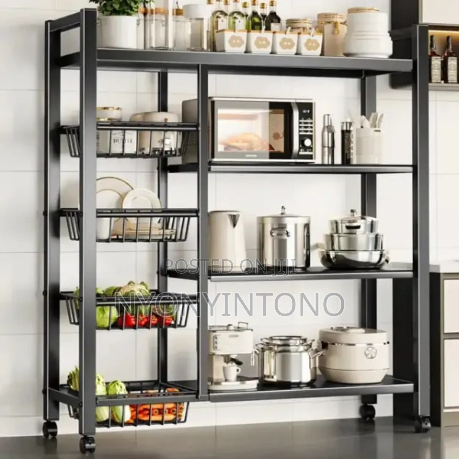 Strong Metallic Kitchen Rack Organizer