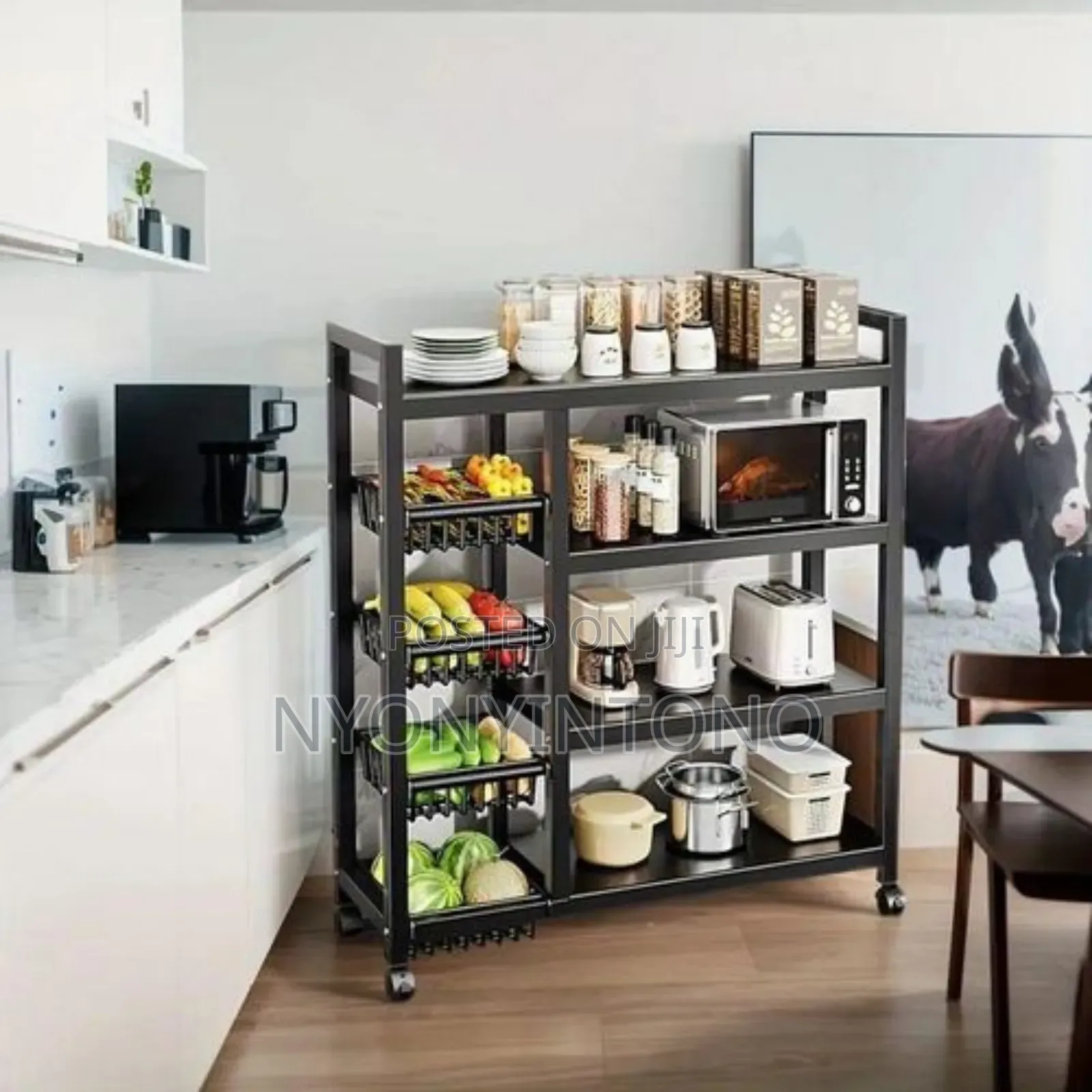 Strong Metallic Kitchen Rack Organizer