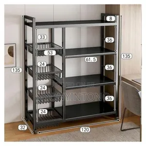Strong Metallic Kitchen Rack Organizer
