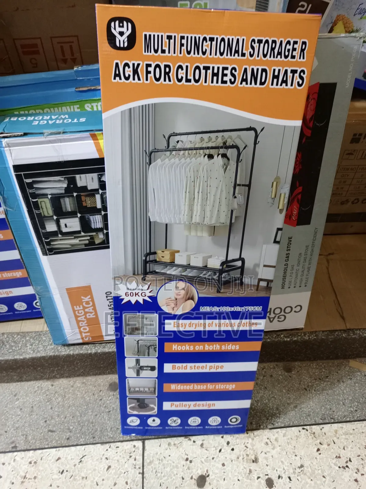 Multi Functional Storage Rack For Clothes And Hats.