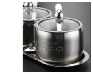 3 Piece Seasoning Sugar,Salt Pepper Storage Organizer With Lids