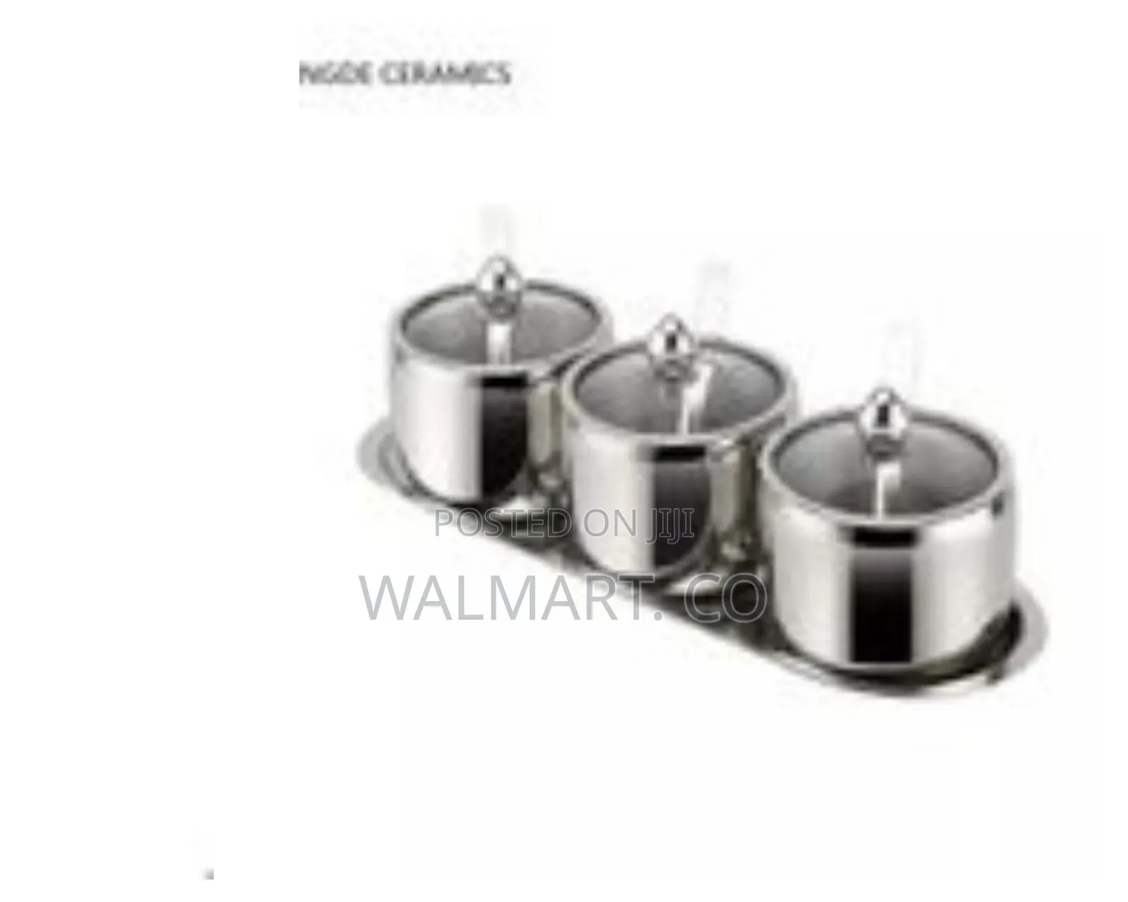 3 Piece Seasoning Sugar,Salt Pepper Storage Organizer With Lids