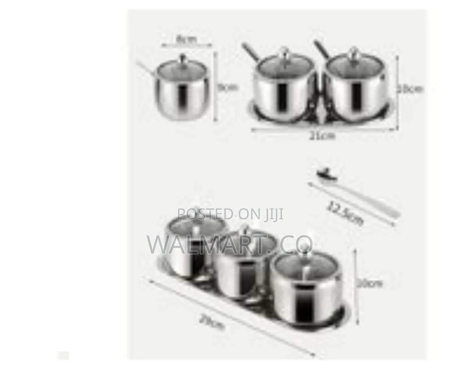 3 Piece Seasoning Sugar,Salt Pepper Storage Organizer With Lids