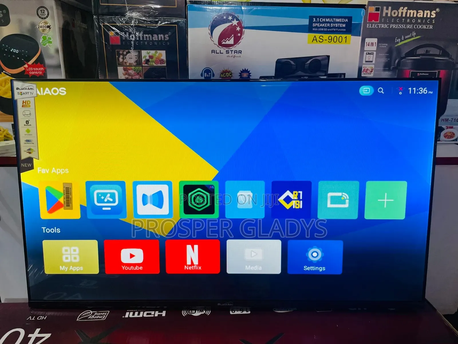 40 Inches Led Black Ark Smart Android Digital Flat Screen Flameless