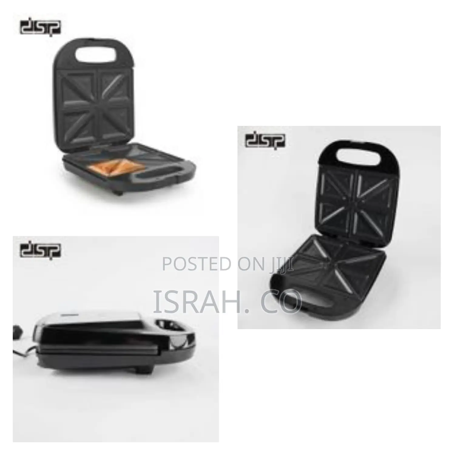 DSP 2 Slice Sandwich Maker Toaster Grill- Black
