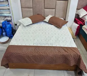 Brown Cotton Bedspread