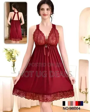 Women Sexy Lace Nightgown V Neck Nightgown With G-string