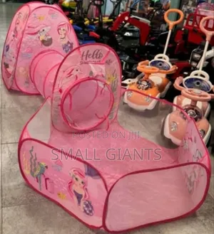 Kids 3-in-1 Play Tent Set With A Castle, Crawl Tunnel A Ball Pit