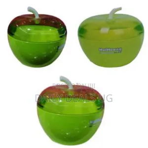 Plastic Apple Sugar Bowl Dish Candy Pot - Green