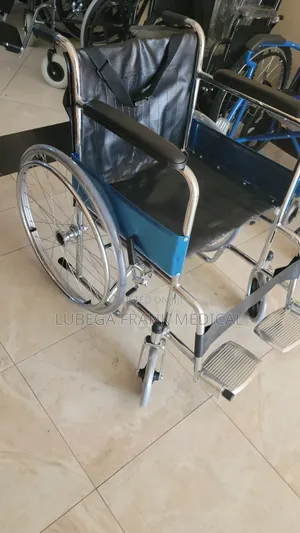 Wheelchair Stainless Leather Foldable Heavy Duty