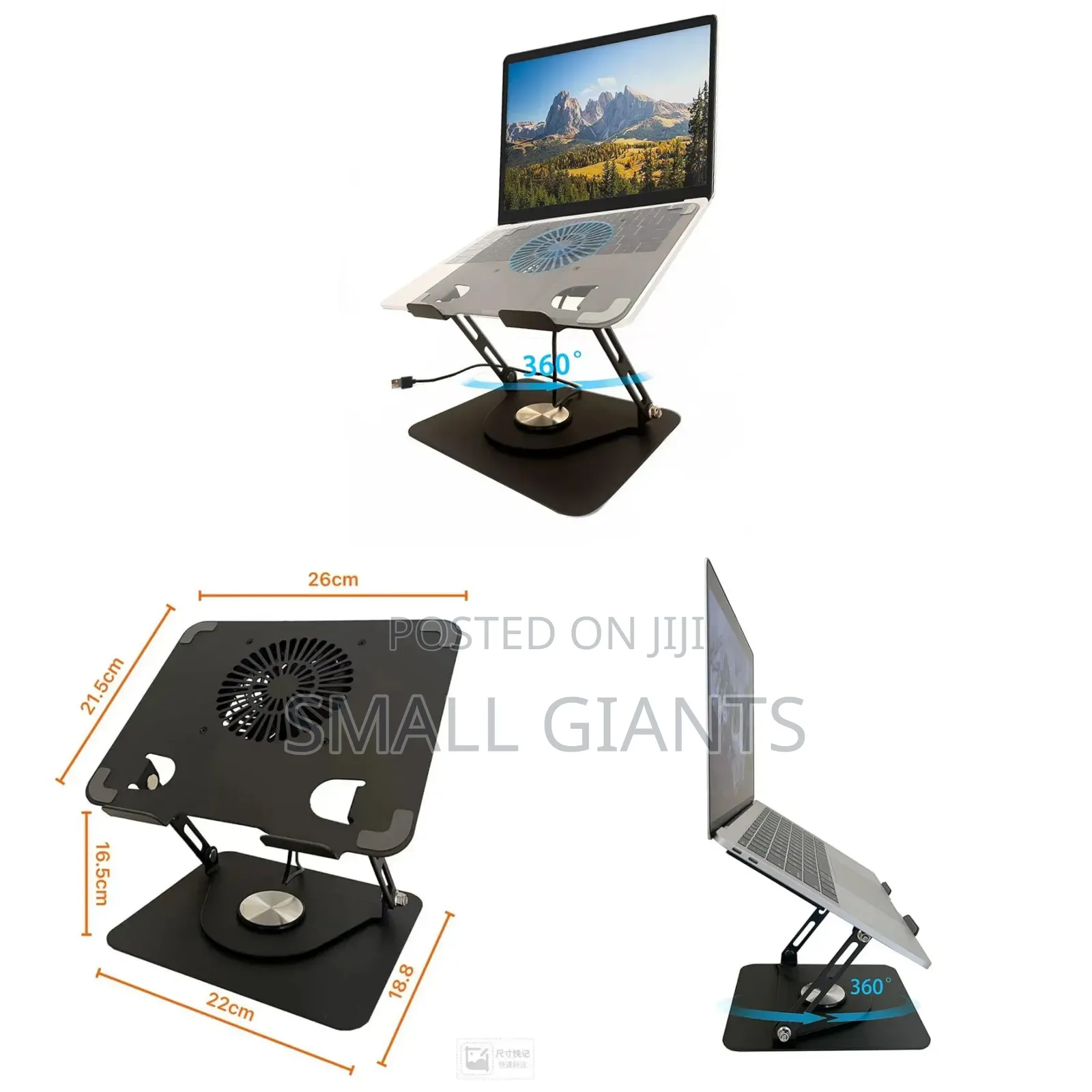360° Rotating Laptop Stand With Fan