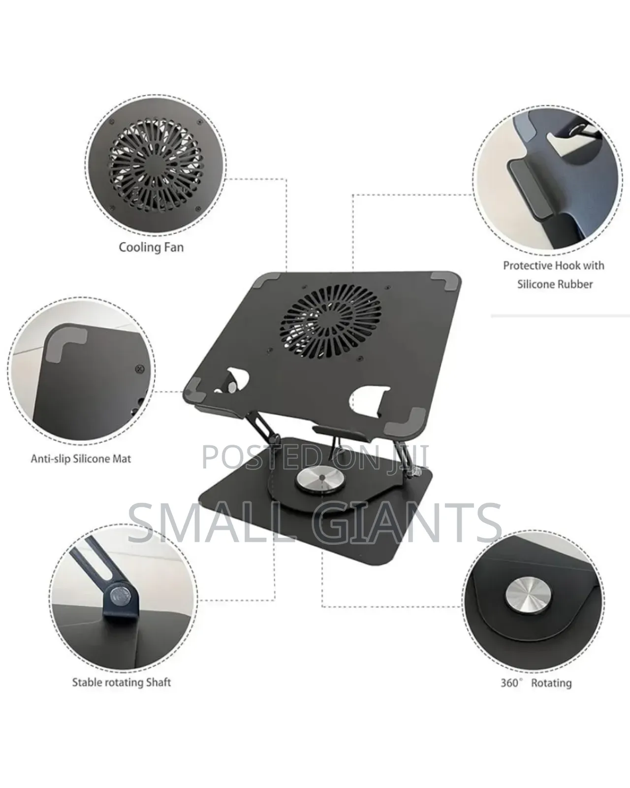 360° Rotating Laptop Stand With Fan