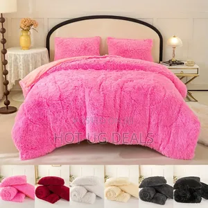 5x6 6pcs Fluffy Duvet With Bedsheet,2 Cushion ,2 Pillowcases
