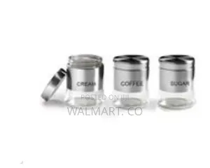 400ml 3 Storage Stainless Steel Kitchen Jars With a Shaker