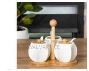 Tea Coffee Sugar Bowl 3 Canisters Set