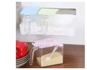 3 Piece Wall Mounted Plastic Spice Storage Jar