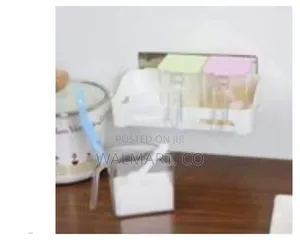 3 Piece Wall Mounted Plastic Spice Storage Jar