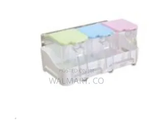 3 Piece Wall Mounted Plastic Spice Storage Jar