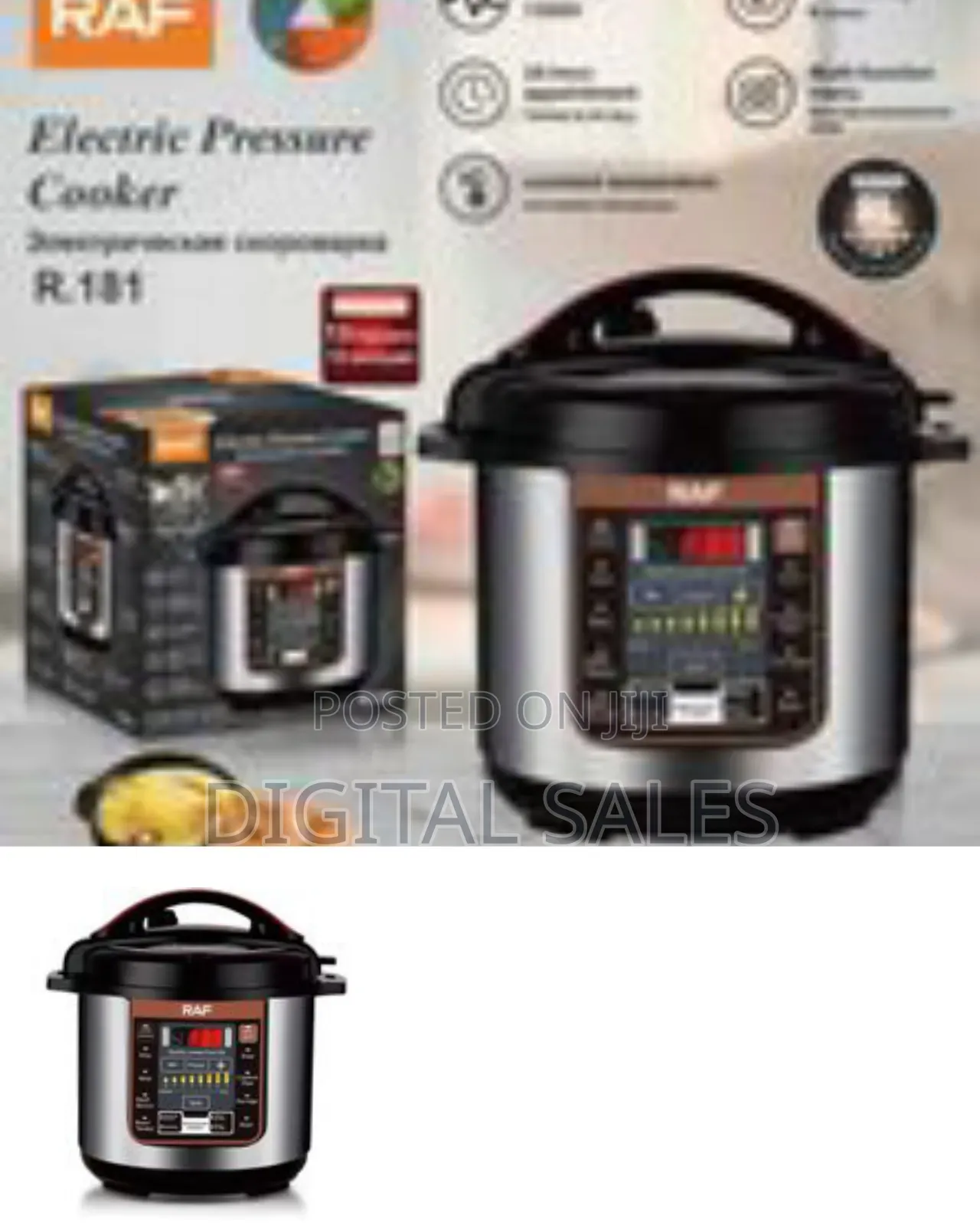 Raf Multifunctional 8l Stainless Pressure Slow Cooker Smart