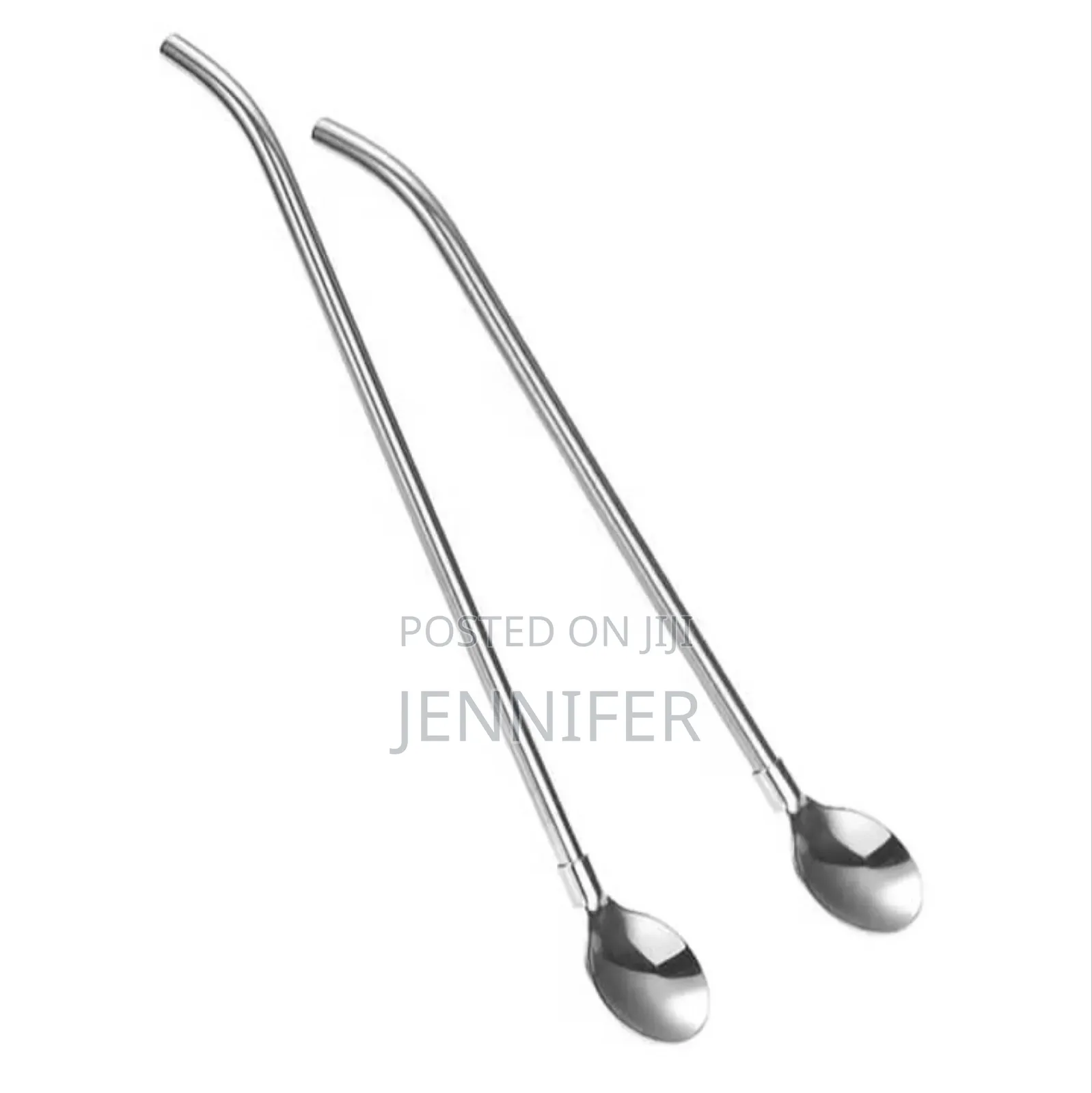 12pcs Stainless Steel Reusable Straw Spoons