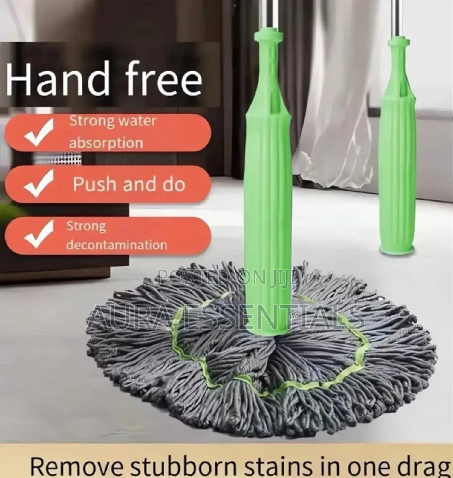 2 In 1 Dehydrated Mop, Self-wringing Twist Mops