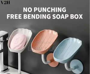 2pcs Wall-Mounted Soap Dish With a Drain