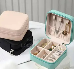 Mini Leather Travel Jewelry Organizer Box