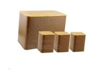 1 Piece Bread Bin and 3 Piece Sugar Bowl Canister Storage Set
