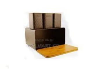 1 Piece Bread Bin and 3 Piece Sugar Bowl Canister Storage Set
