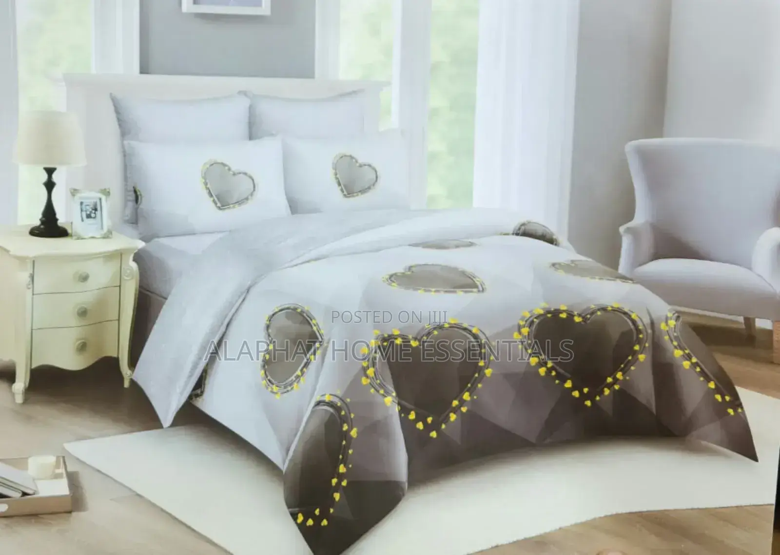 Cotton Duvets 5*6 (One Bedsheet And Two Pillowcases).