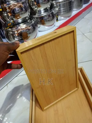 3pcs Nested Rectangular Bamboo Tray Set
