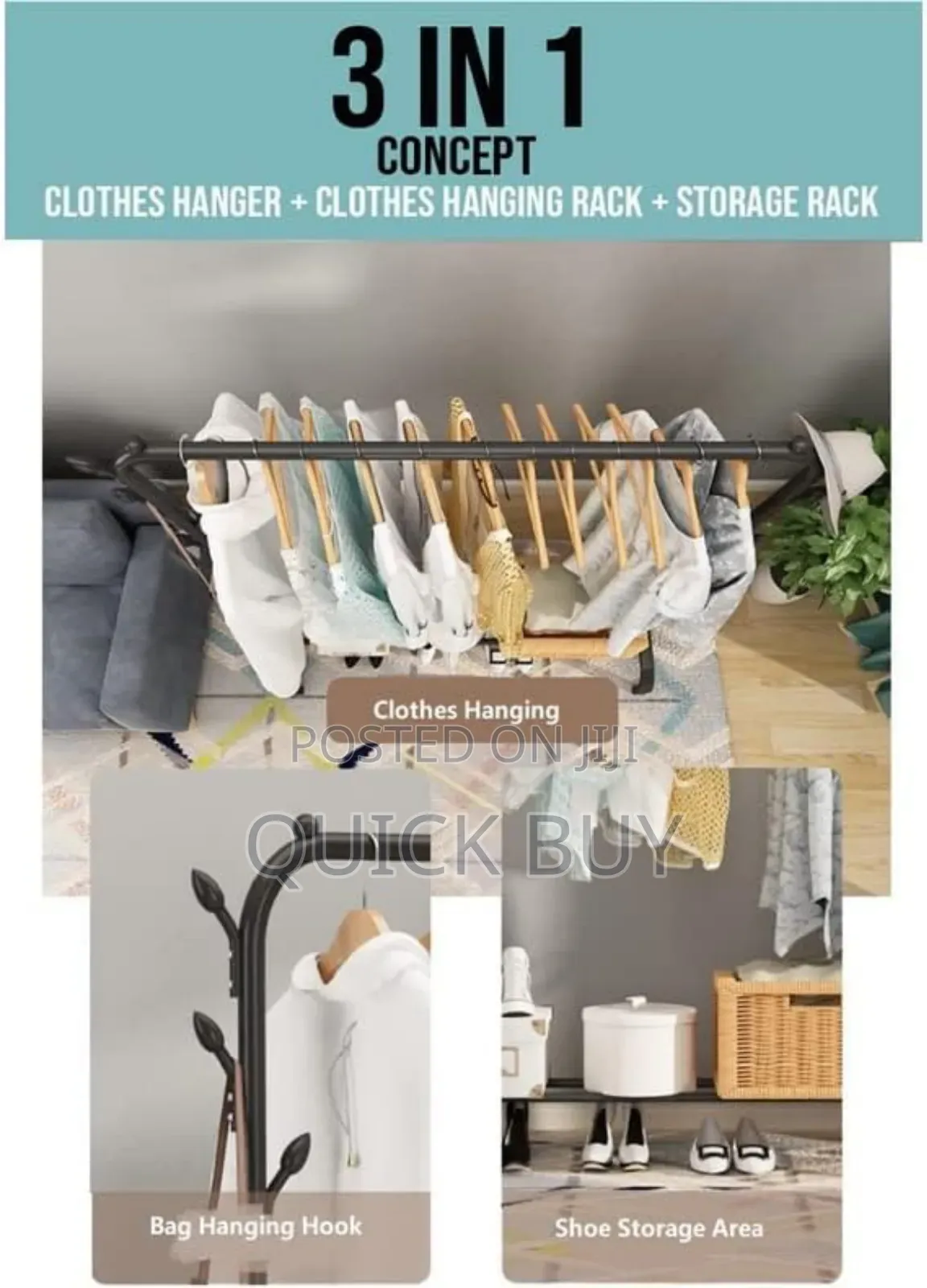 Metal Multifunctional Garment Stand Cloth Rack