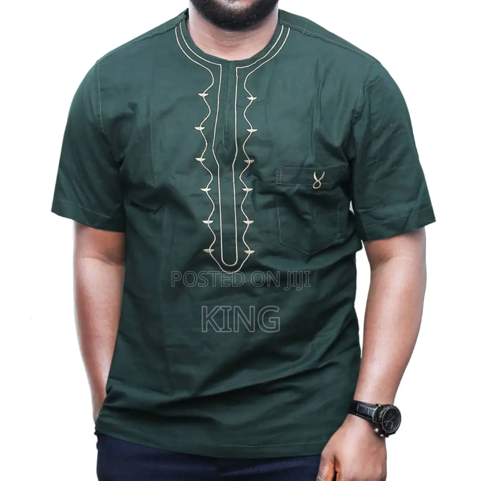 Trim Linen African Wear Shirt