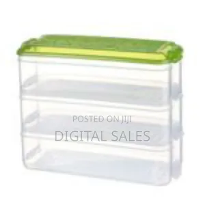 3 Layer Food Storage Fridge Container Boxes- Multicolor