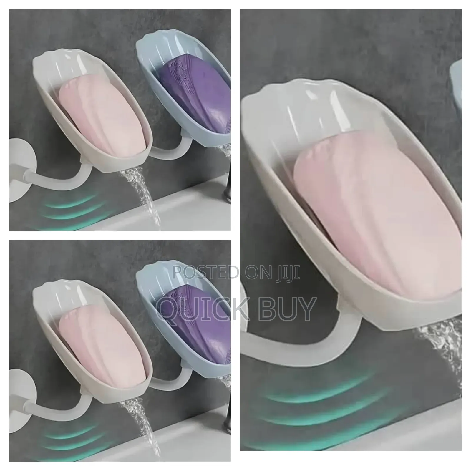 2pcs Wall-Mounted Soap Dish With a Drain