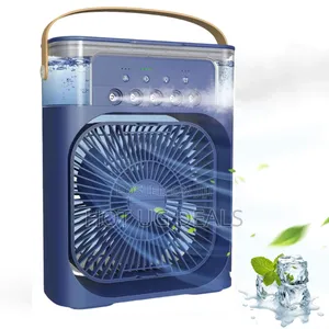 Portable Air Conditioner Fan, Mini  Air Cooler With 7 Colors Led Light