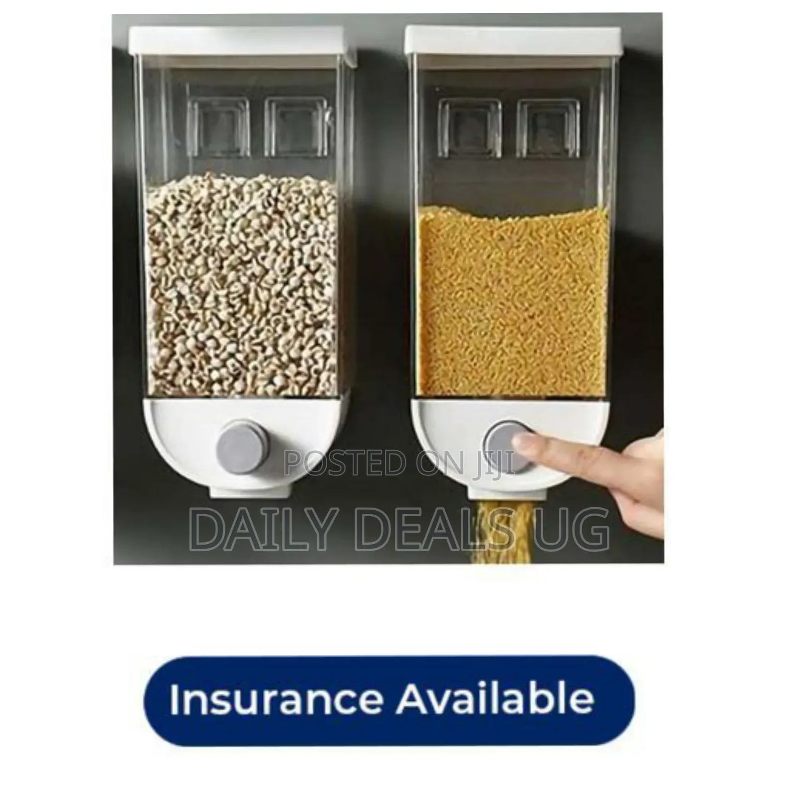 2piece Wall-Mounted Cereal Dispenser,Food Storage Container Organizer